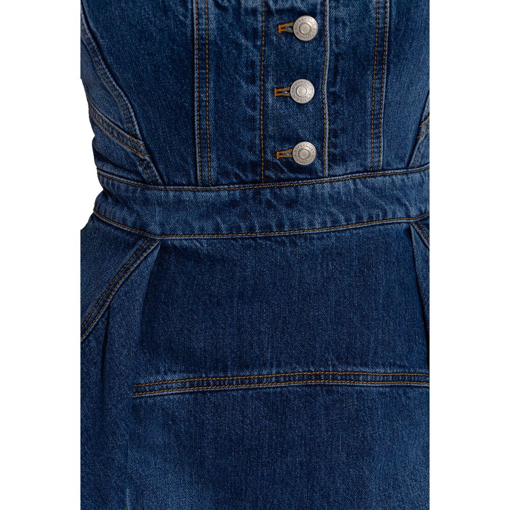 Mini-robe en jean Alexander McQueen