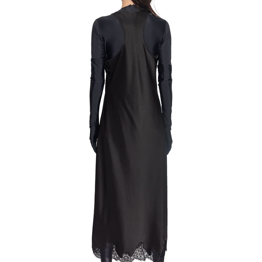 Robe midi à bretelles en satin Balenciaga