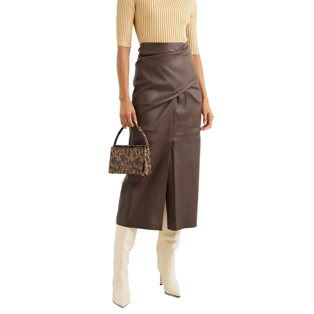 Jupe en cuir Brunello Cucinelli
