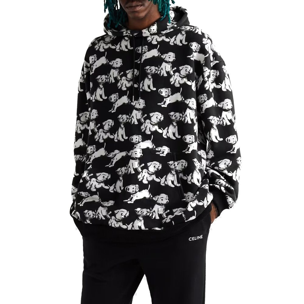 Celine – Sweatshirt mit Hunde-Print und Kapuze