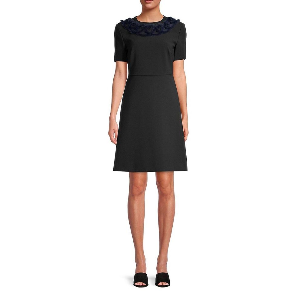 Fendi – Gestricktes Kleid mit Nerzkragen