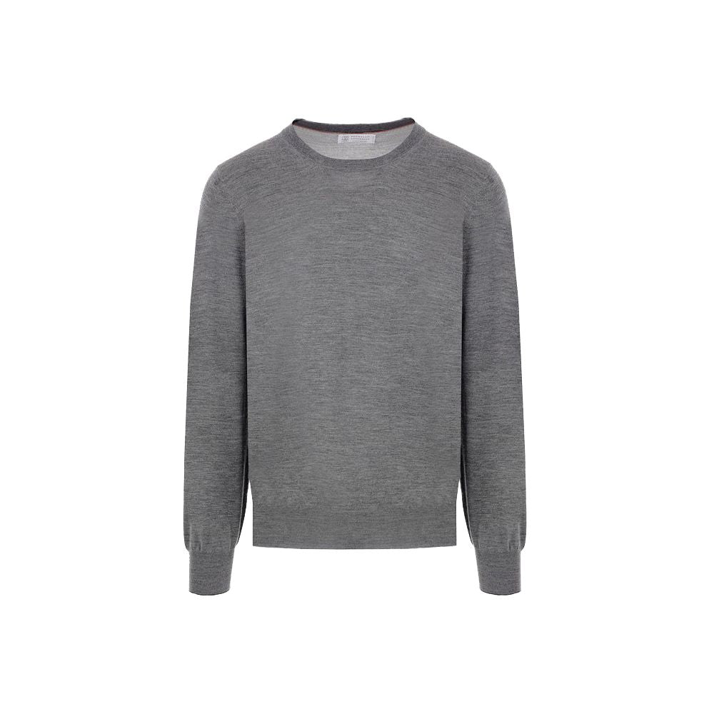 Pull homme en cachemire gris Brunello Cucinelli