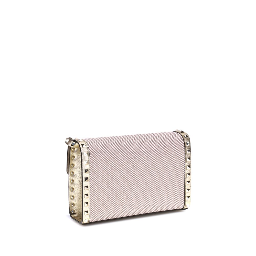 Valentino Garavani Kleine Rockstud-Schultertasche aus Canvas