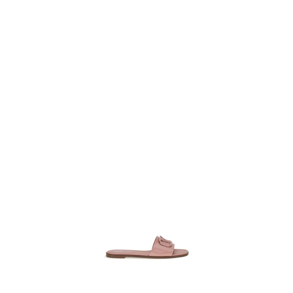 Valentino Garavani VLogo Slide-Sandalen aus Lackleder