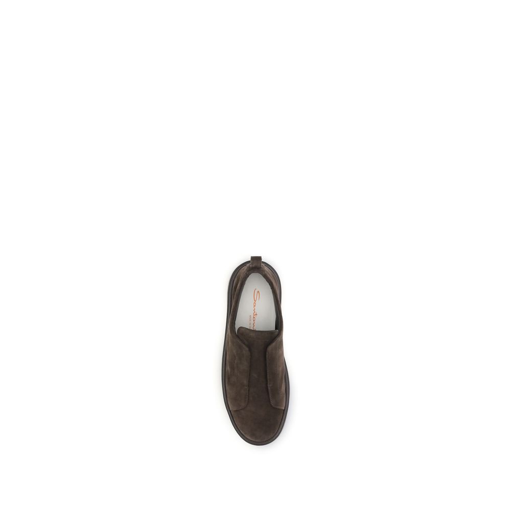 Santoni Slip-On-Sneakers aus Wildleder