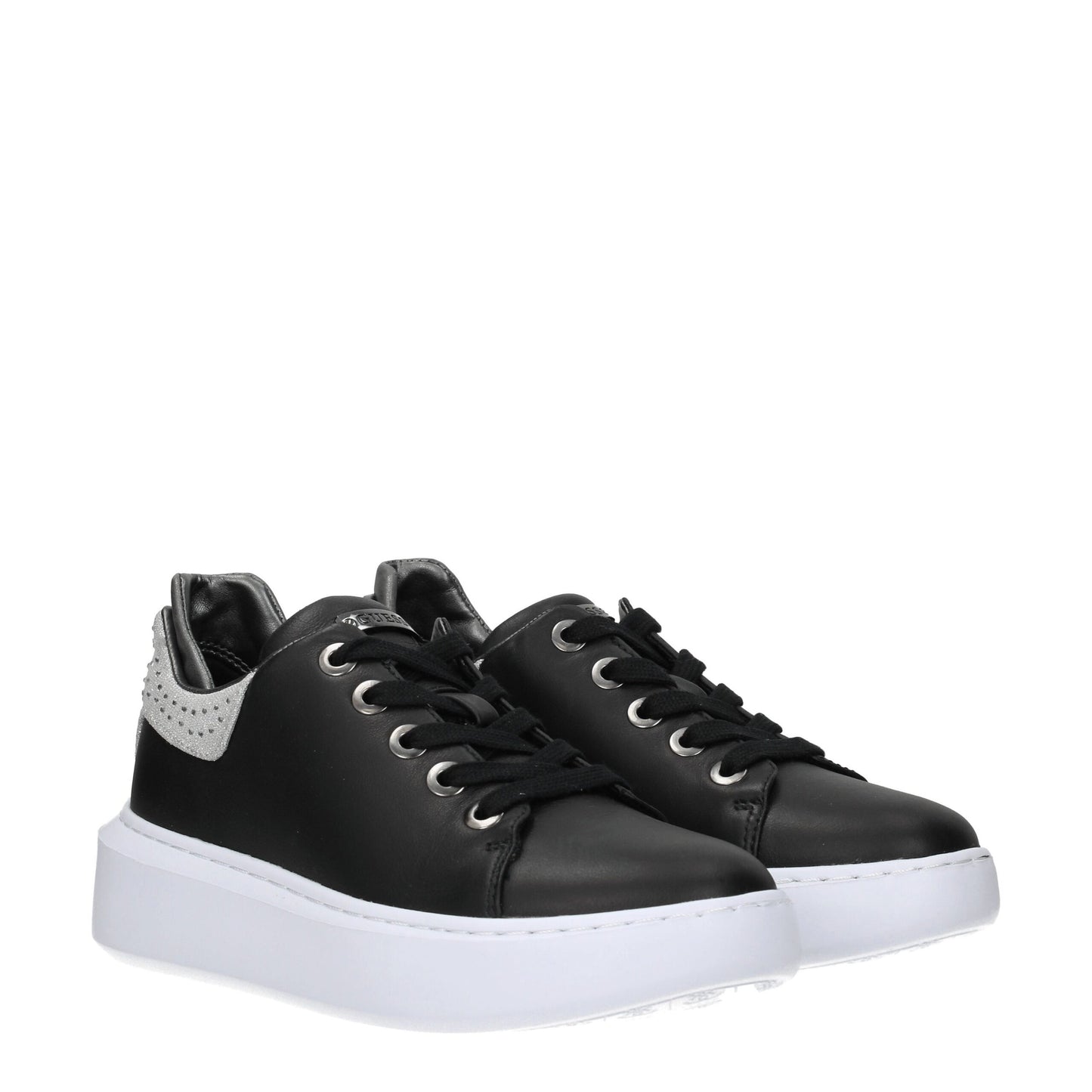 Guess – Schwarze Plateau-Sneaker aus Polyethylen