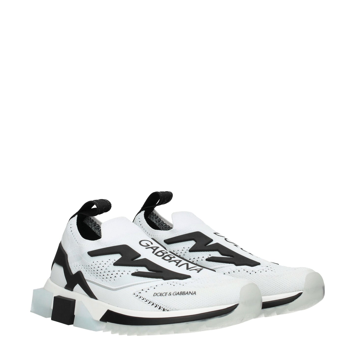 Baskets de sport en tissu blanc Dolce & Gabbana