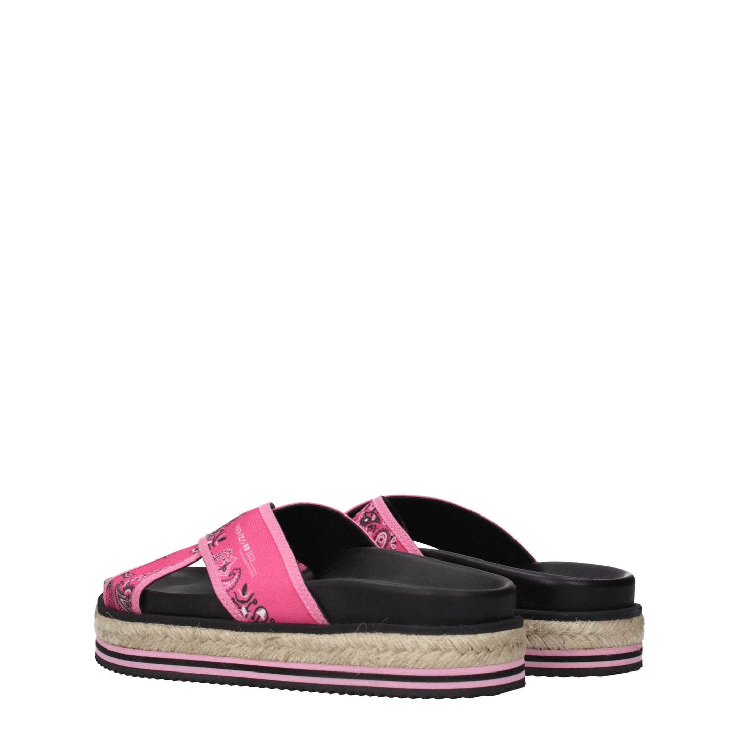 Kenzo Pink Stoff Hausschuhe Sandalen