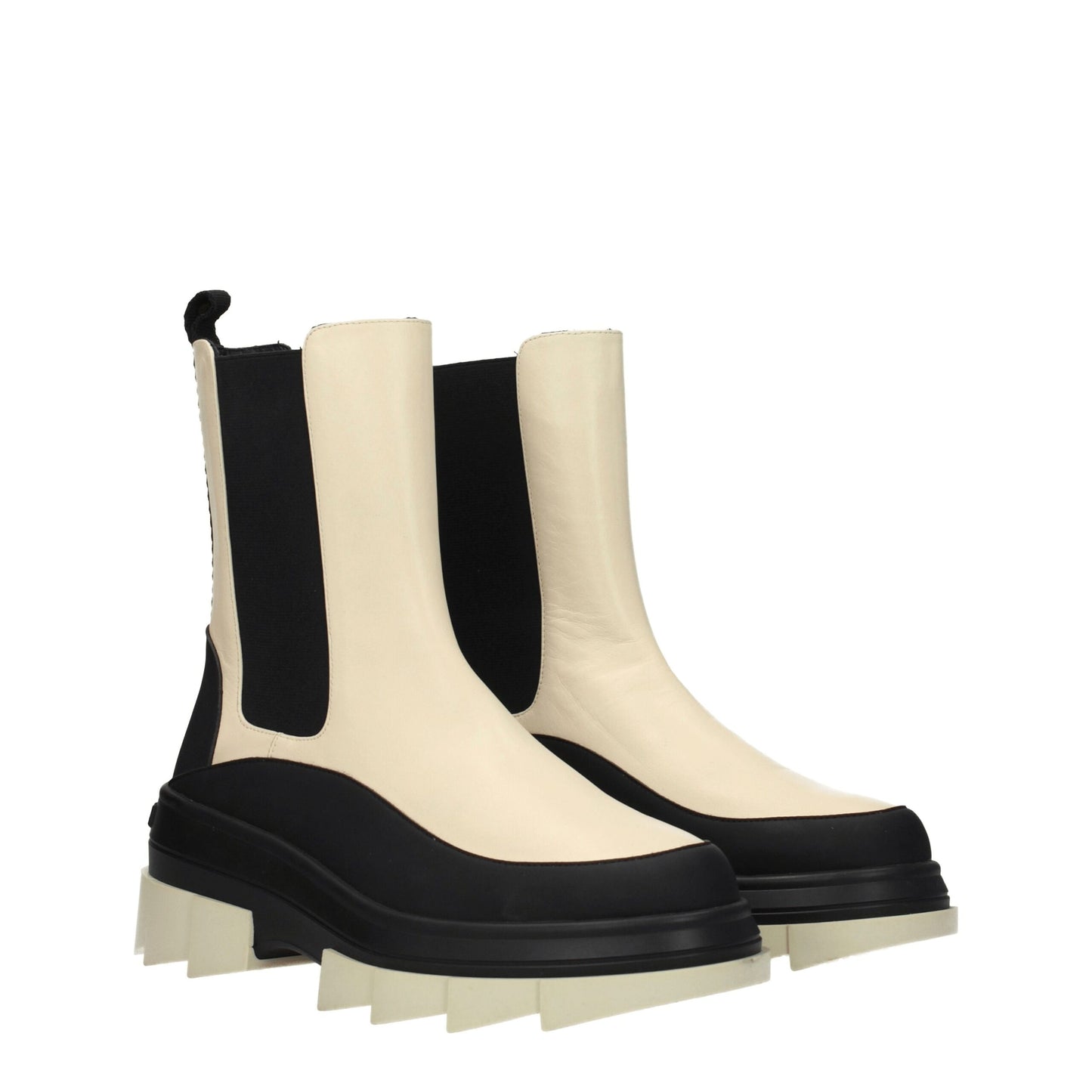 Bottines en cuir beige Stuart Weitzman