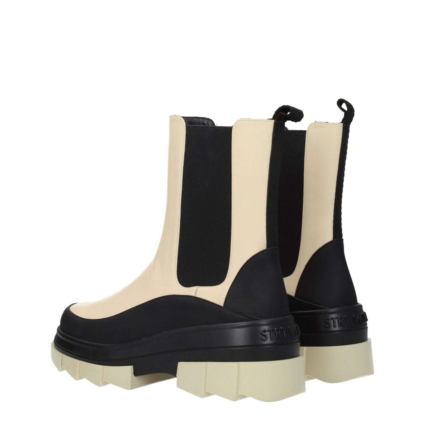 Bottines en cuir beige Stuart Weitzman