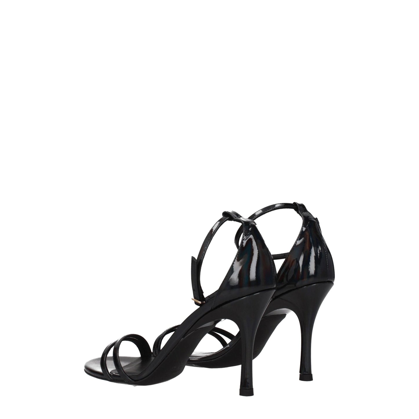 Furla Sandalen aus schwarzem Leder mit Stilettoabsatz