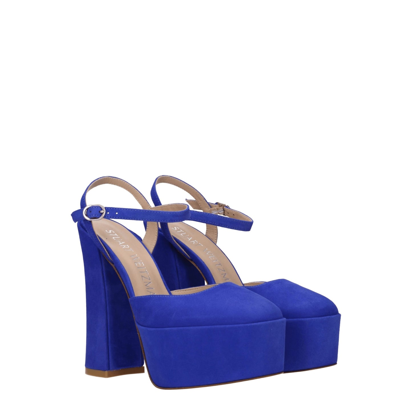 Stuart Weitzman - Plateformes en cuir bleu