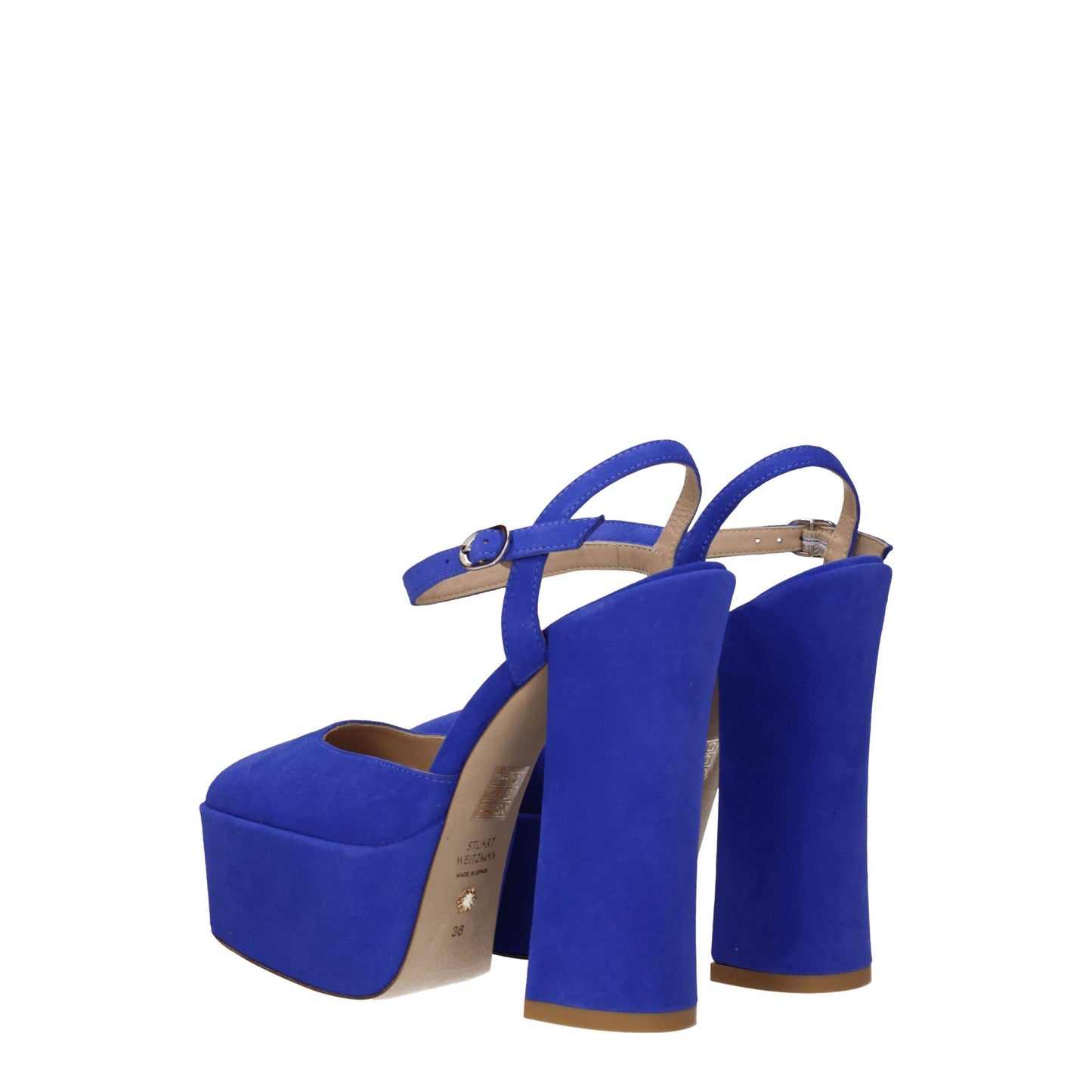Stuart Weitzman - Plateformes en cuir bleu