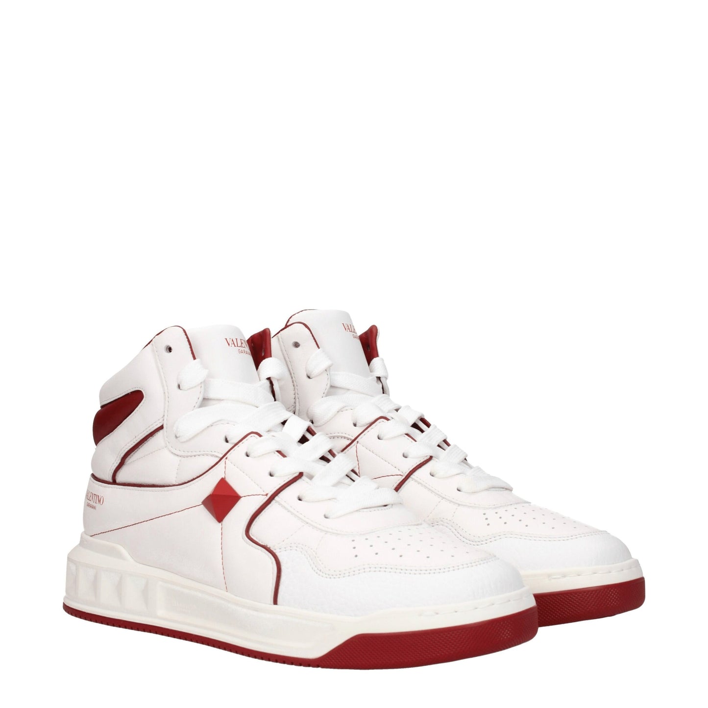 Valentino Garavani – Hohe Sneakers aus weißem Leder