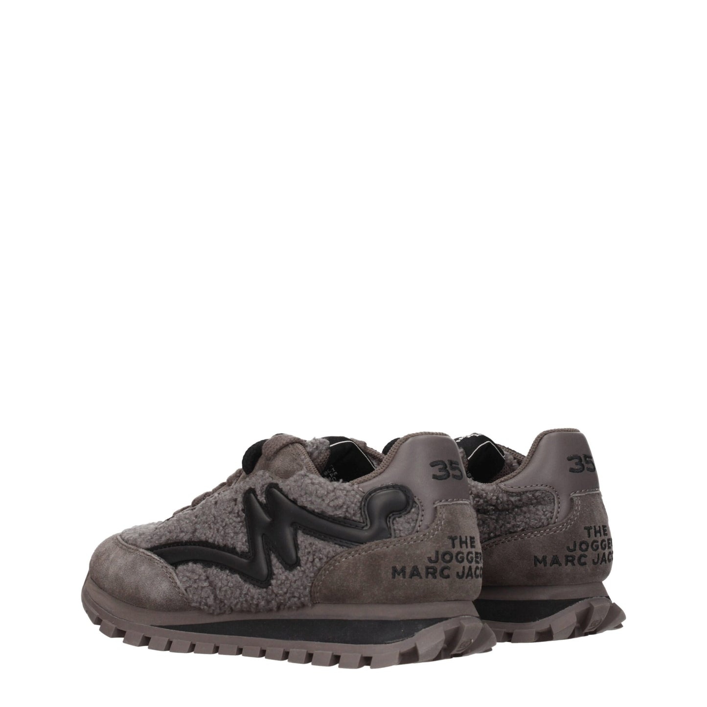 Marc Jacobs – Graue, klobige Sneakers aus Pelz