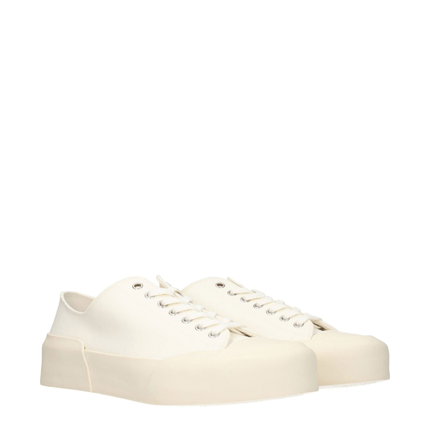 Baskets basses Jil Sander en tissu beige
