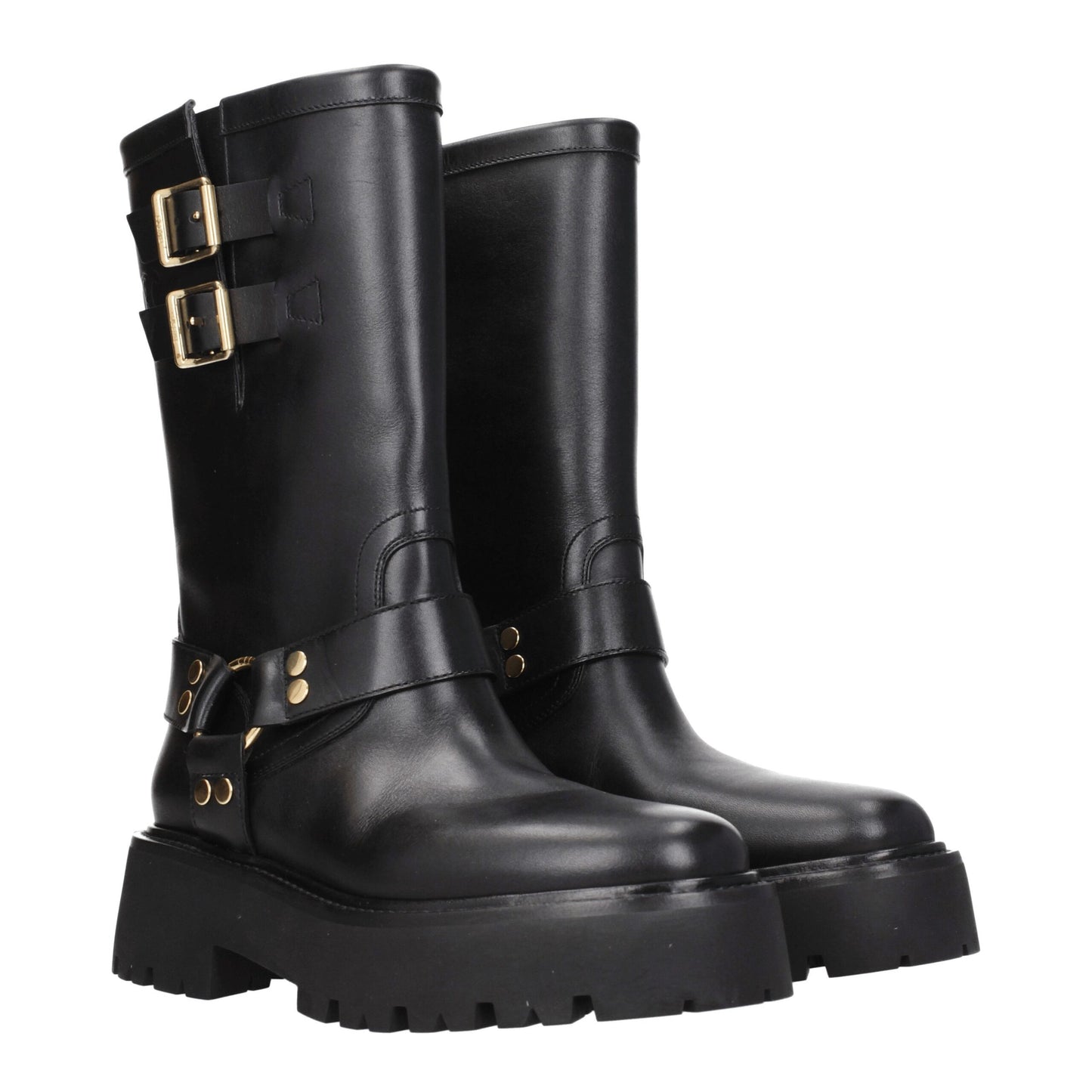 Celine Stiefeletten aus goldenem Leder