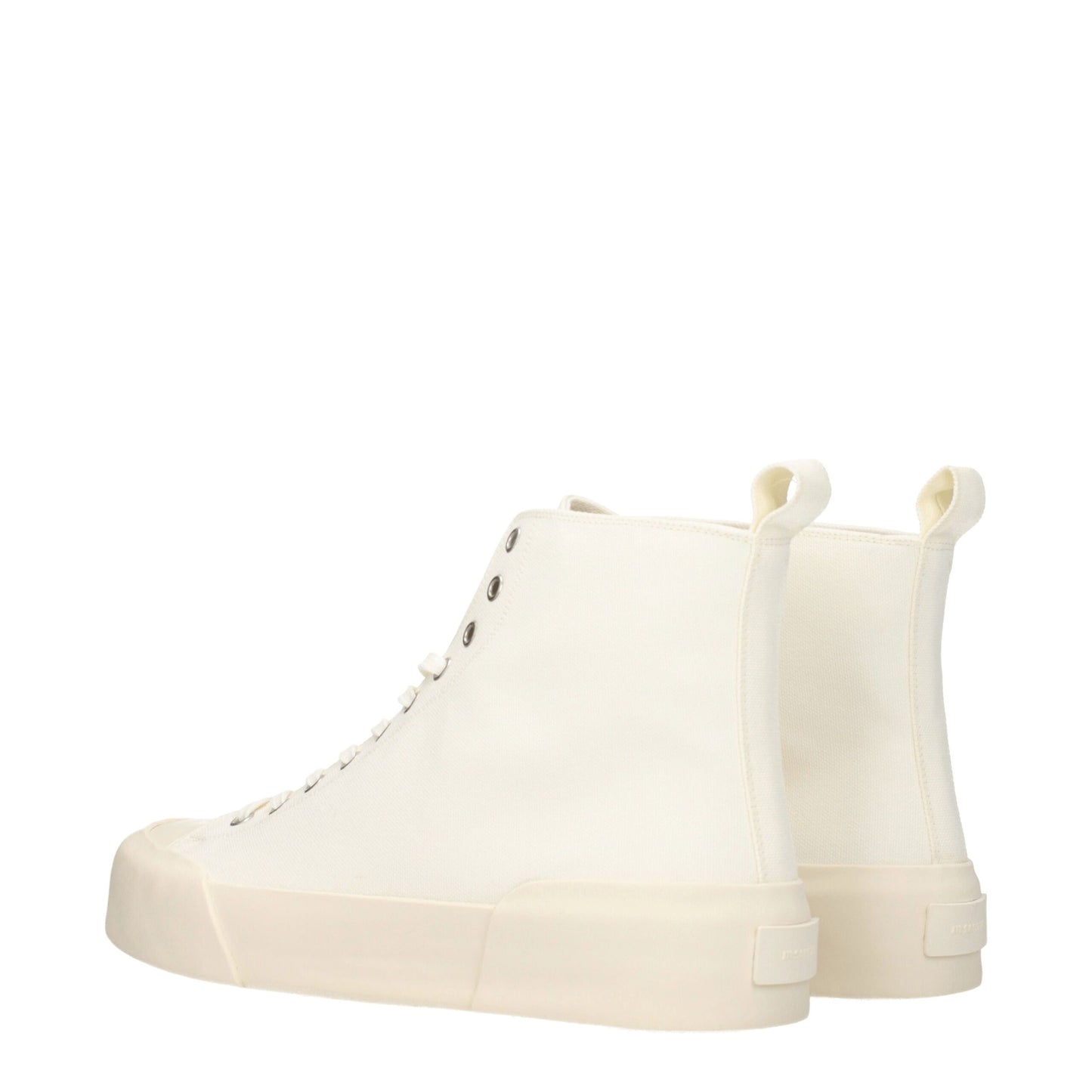 Baskets montantes en tissu beige Jil Sander