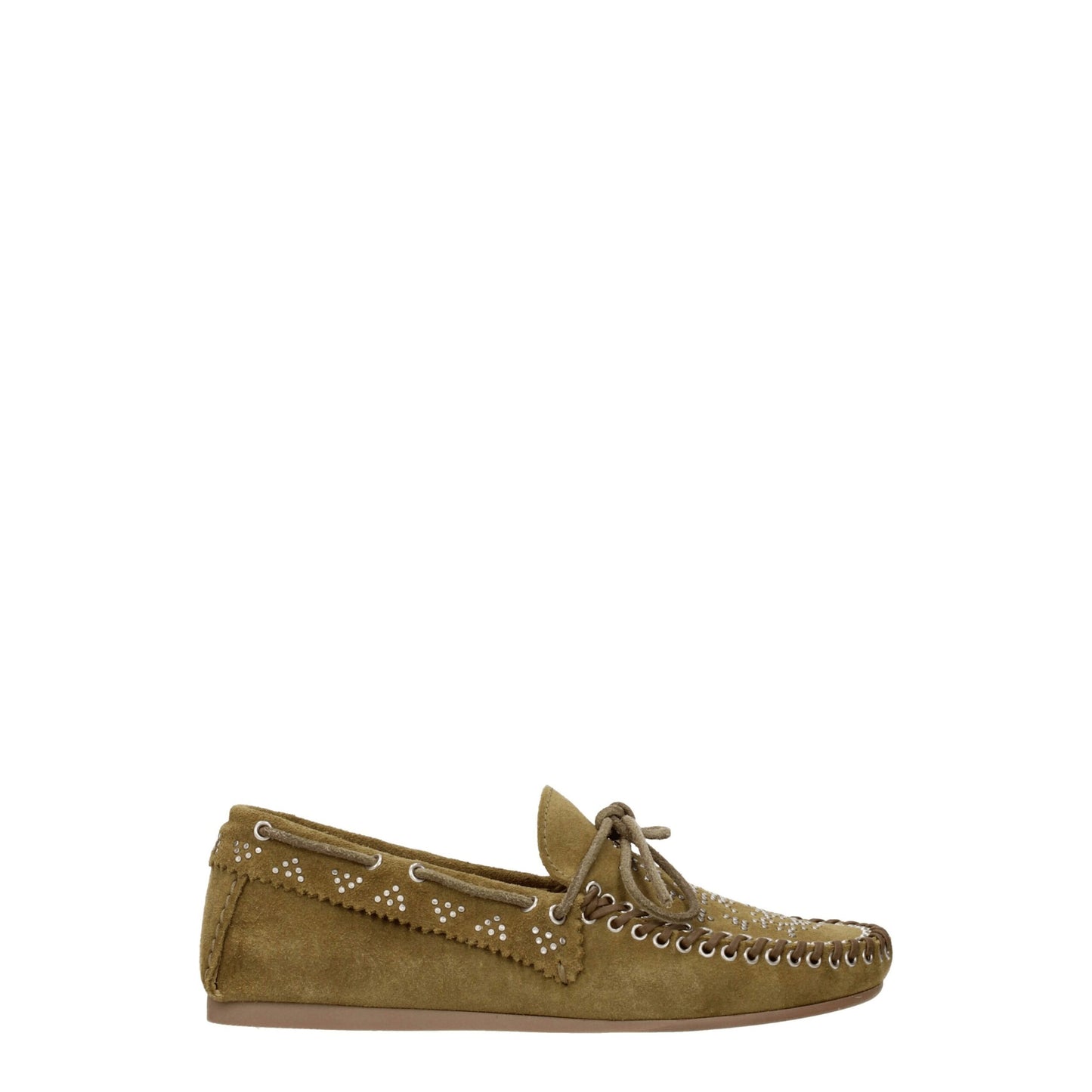Mocassins à enfiler en cuir vert Isabel Marant