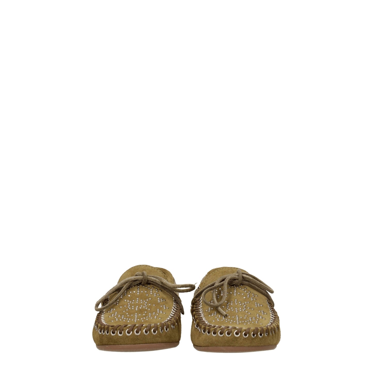 Mocassins à enfiler en cuir vert Isabel Marant