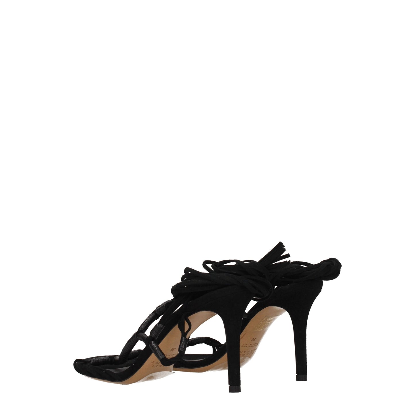 Isabel Marant Schwarze Ledersandalen mit Stilettoabsatz