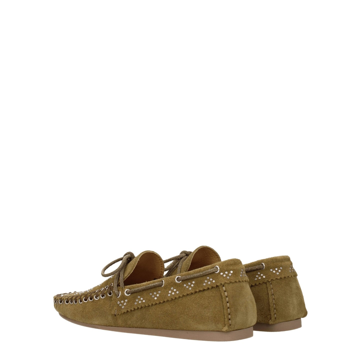 Mocassins à enfiler en cuir vert Isabel Marant