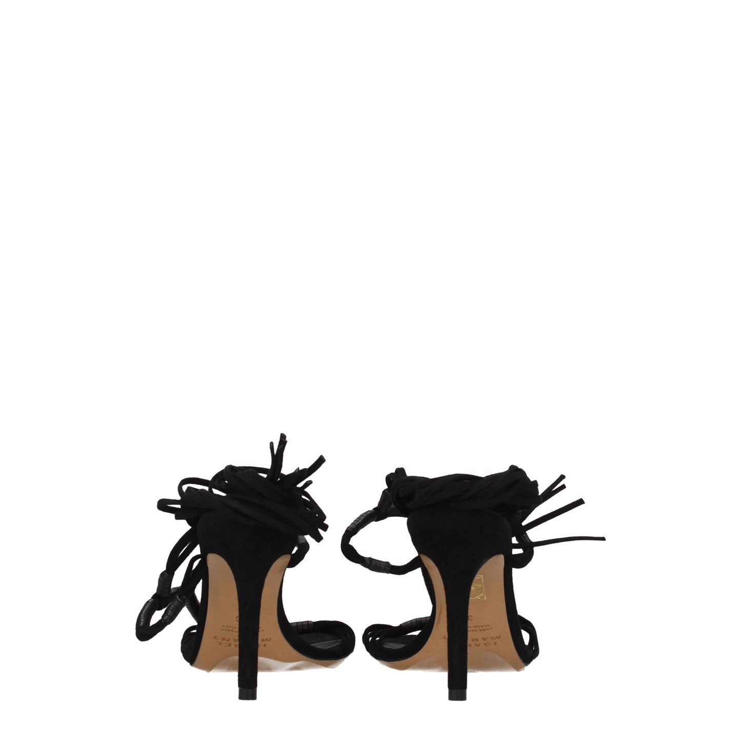 Isabel Marant Schwarze Ledersandalen mit Stilettoabsatz