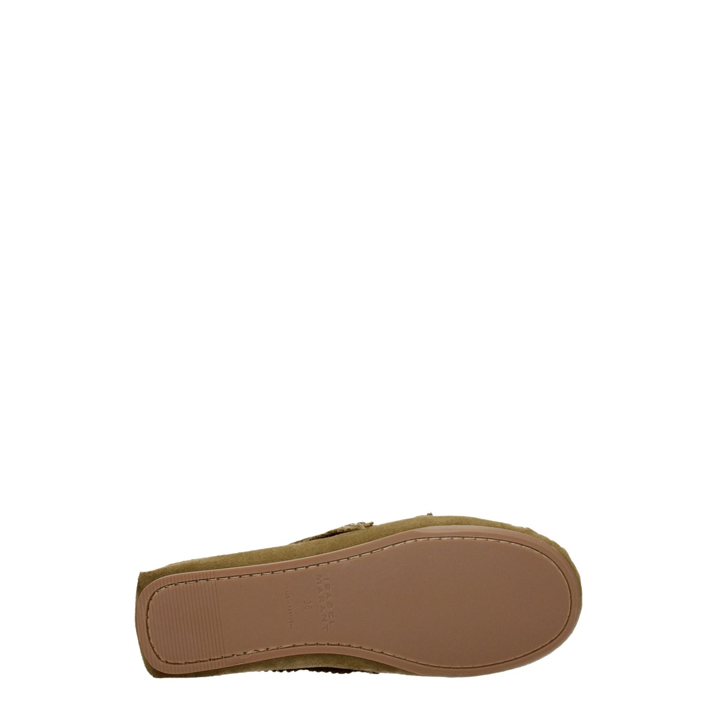 Mocassins à enfiler en cuir vert Isabel Marant