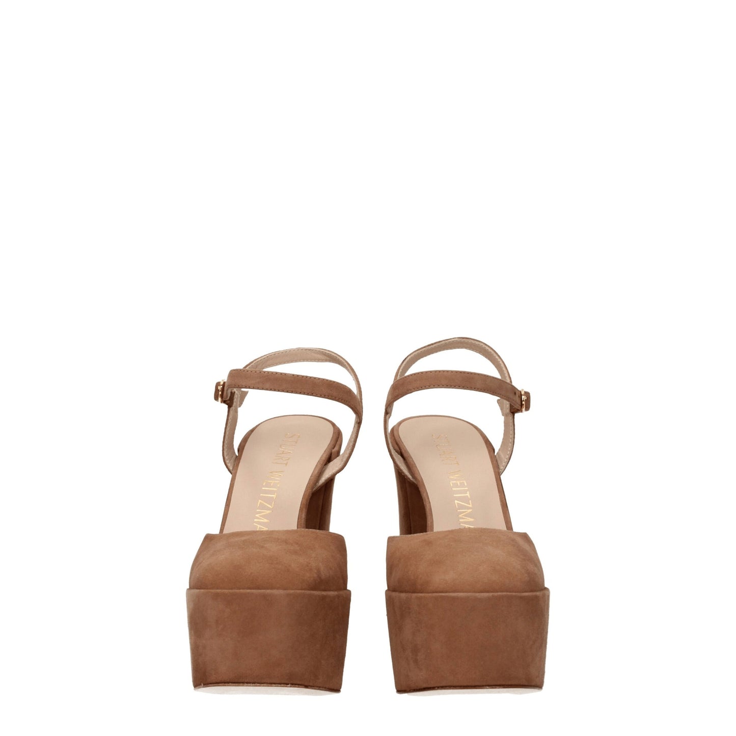 Stuart Weitzman - Plateformes en cuir beige