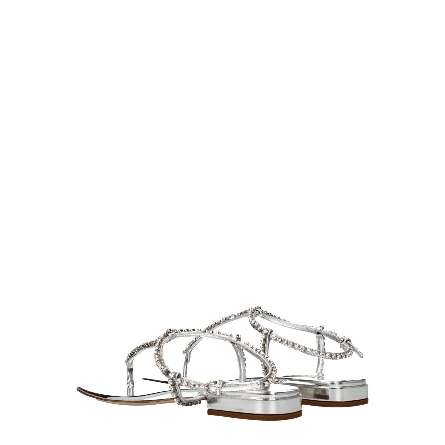 Miu Miu – Graue Flip-Flop-Sandalen aus Leder