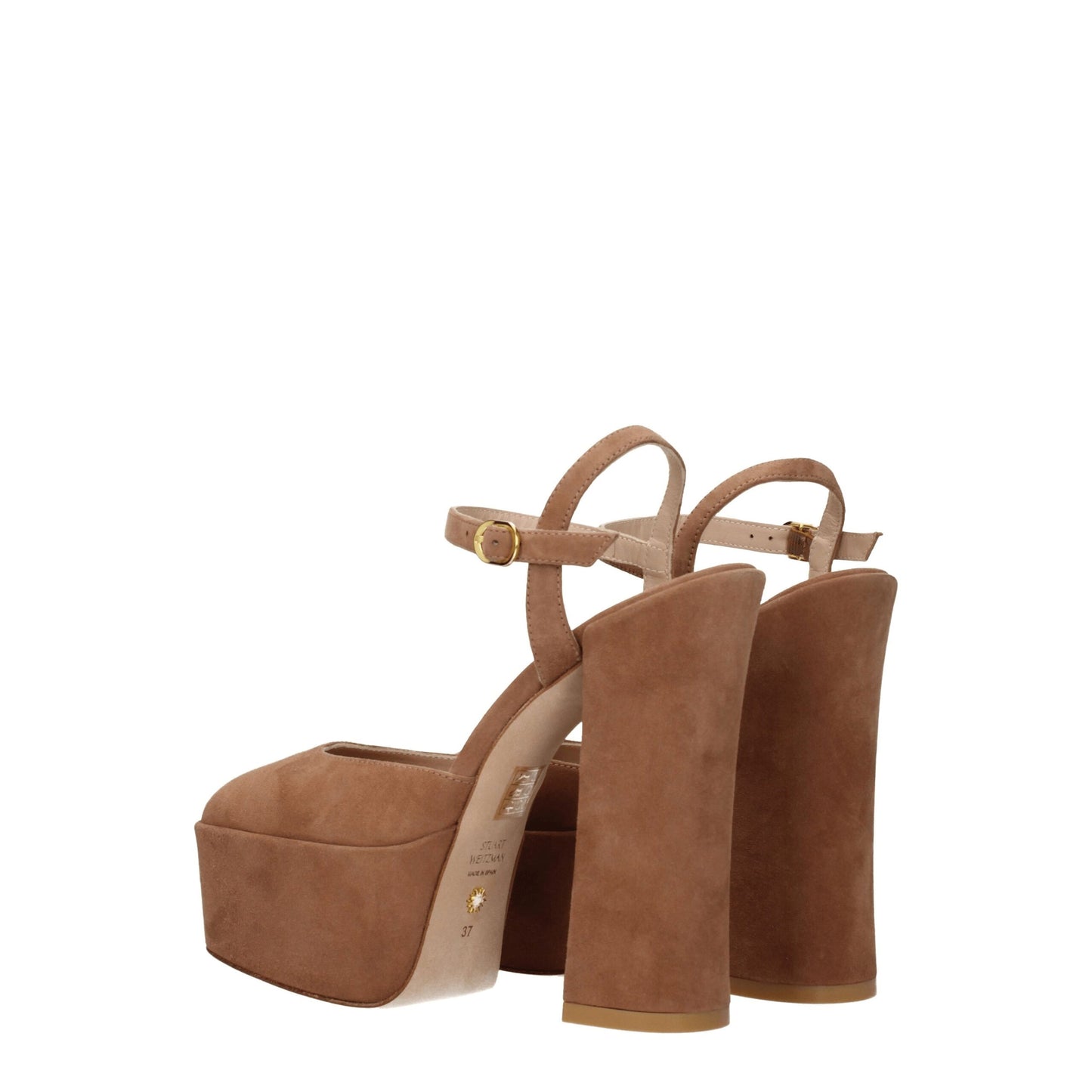 Stuart Weitzman - Plateformes en cuir beige