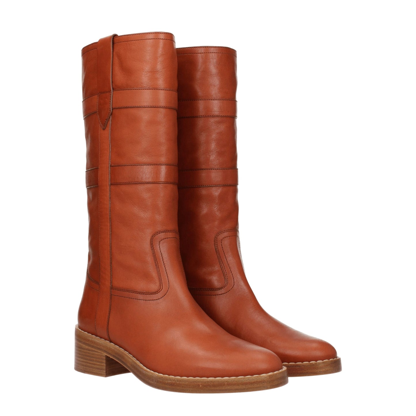 Celine Braune Lederstiefel