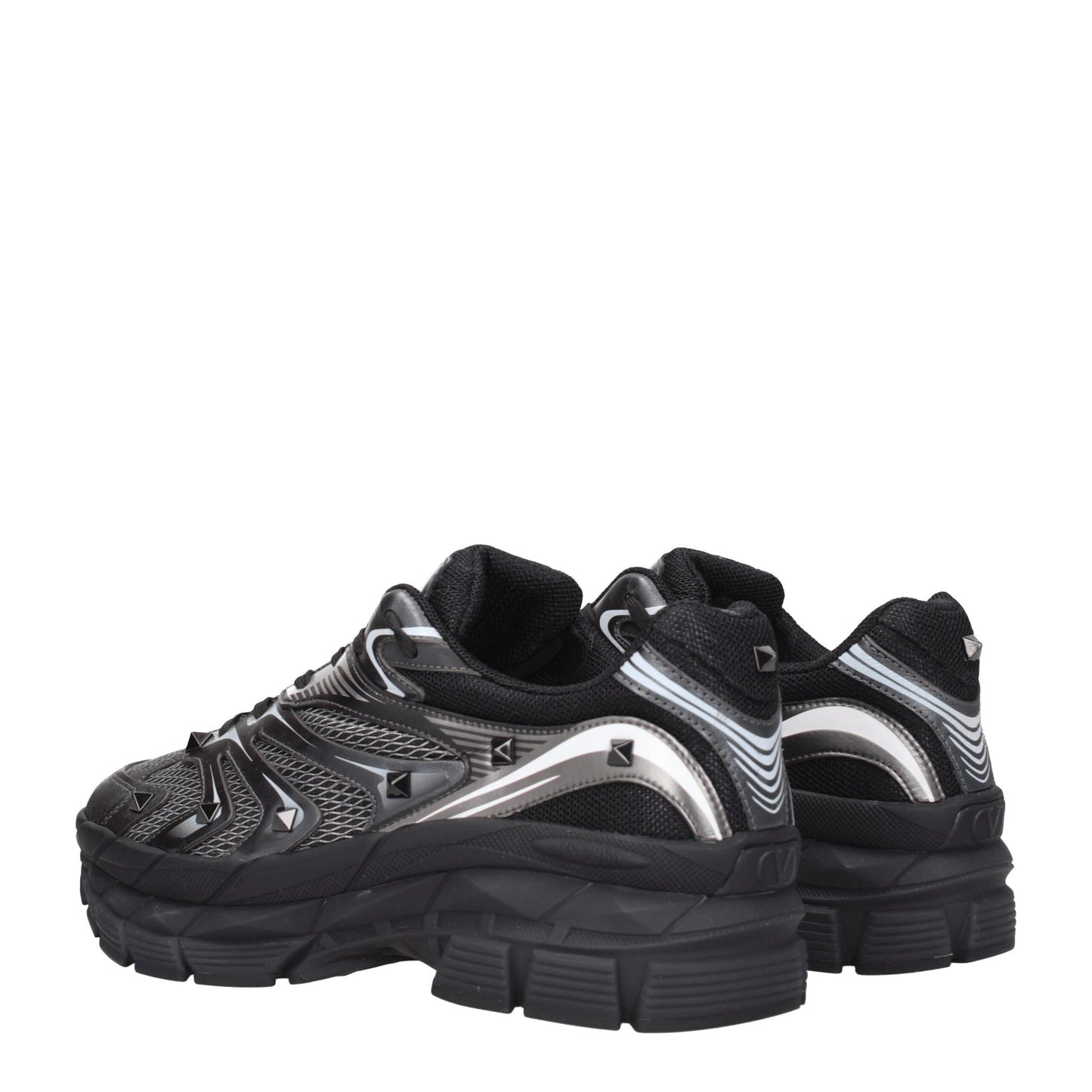 Valentino Garavani – Sportliche Sneakers aus schwarzem Stoff