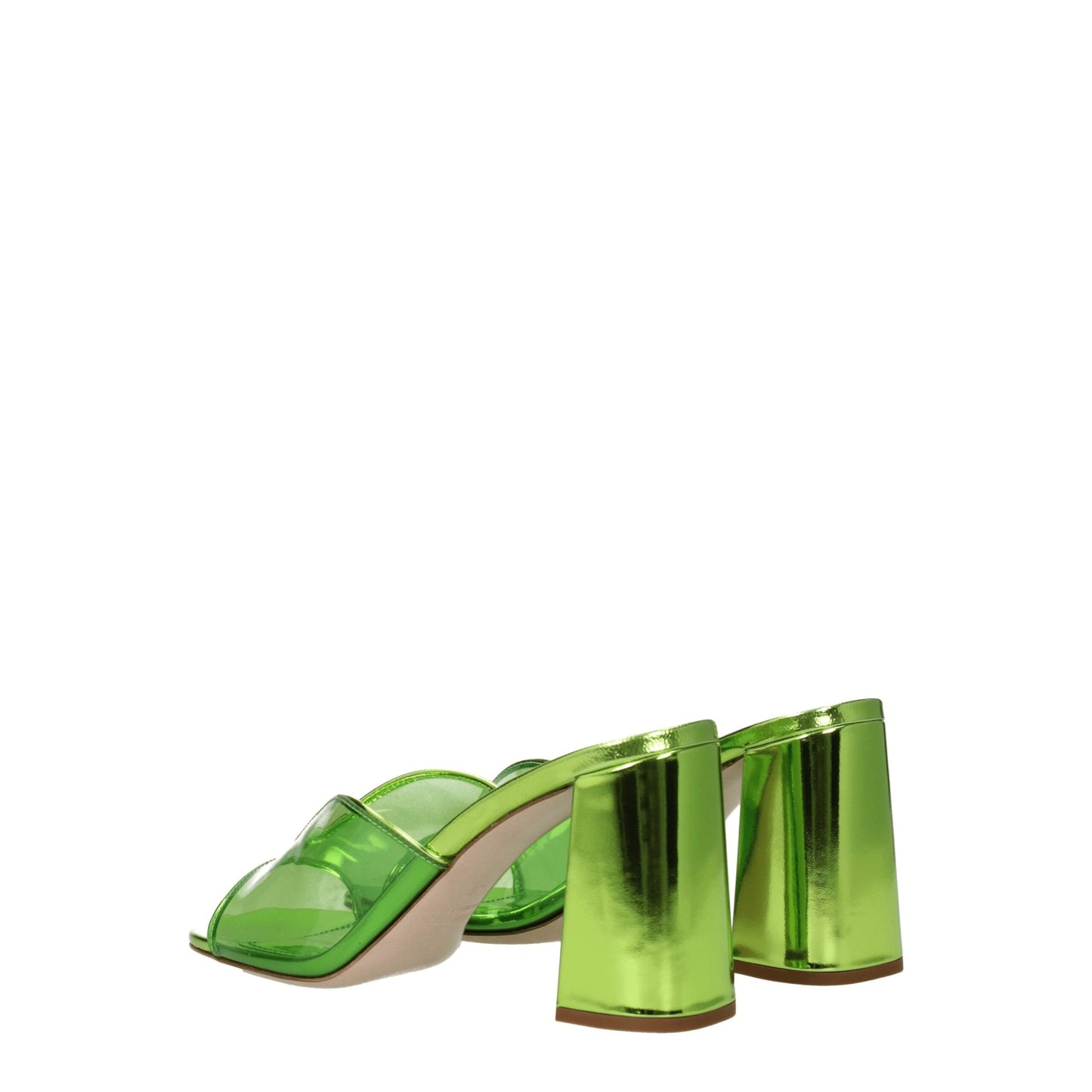 Plateformes en plexiglas vert Miu Miu