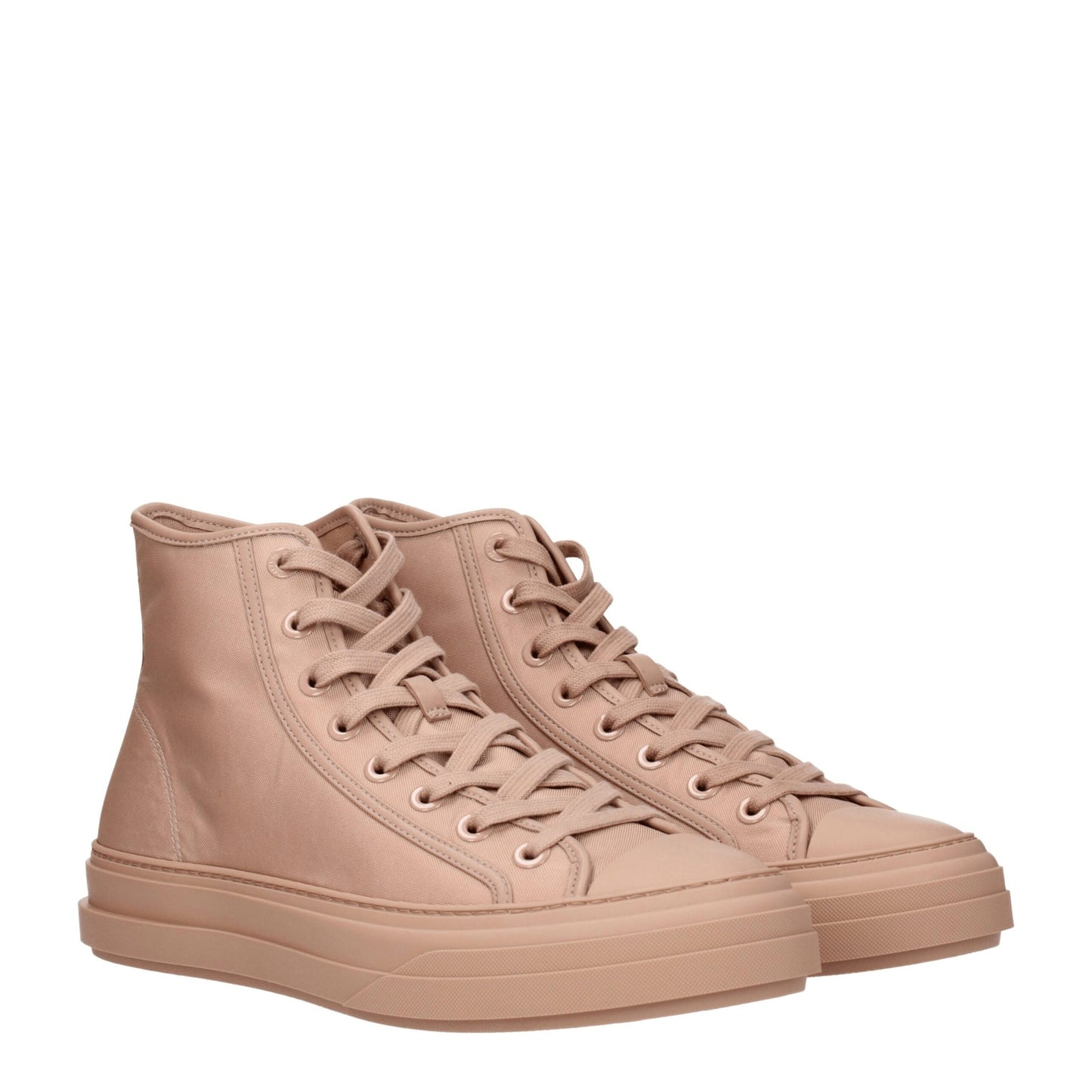 Valentino Garavani – Hohe Sneakers aus rosa Stoff