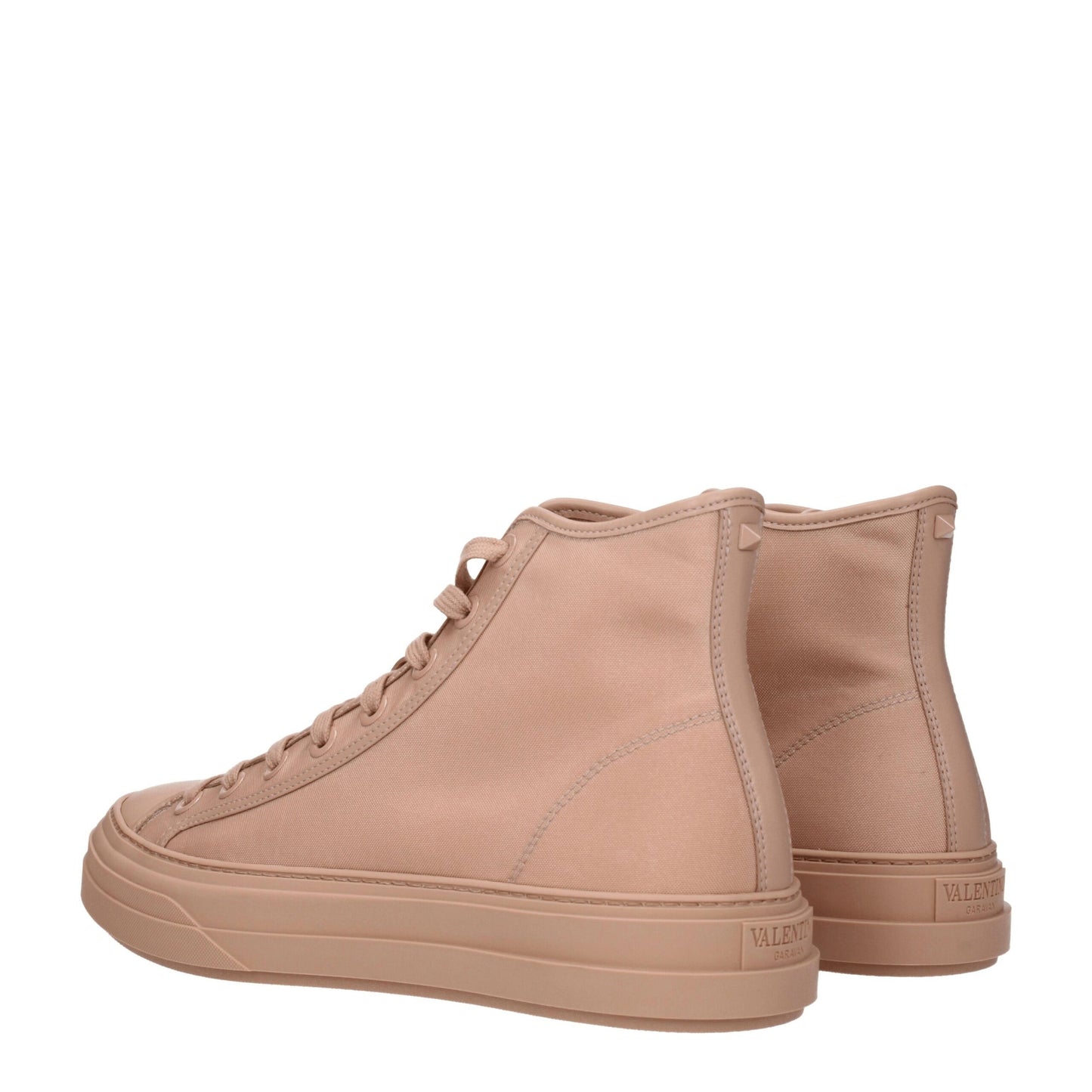 Valentino Garavani – Hohe Sneakers aus rosa Stoff