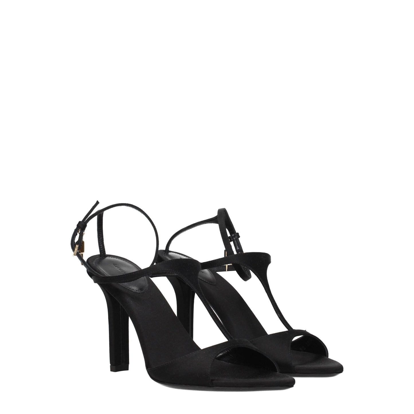 Givenchy – Schwarze Satin-Sandalen mit Stilettoabsatz