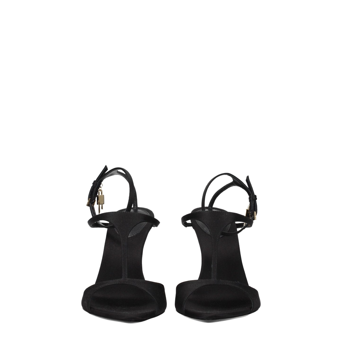 Givenchy – Schwarze Satin-Sandalen mit Stilettoabsatz