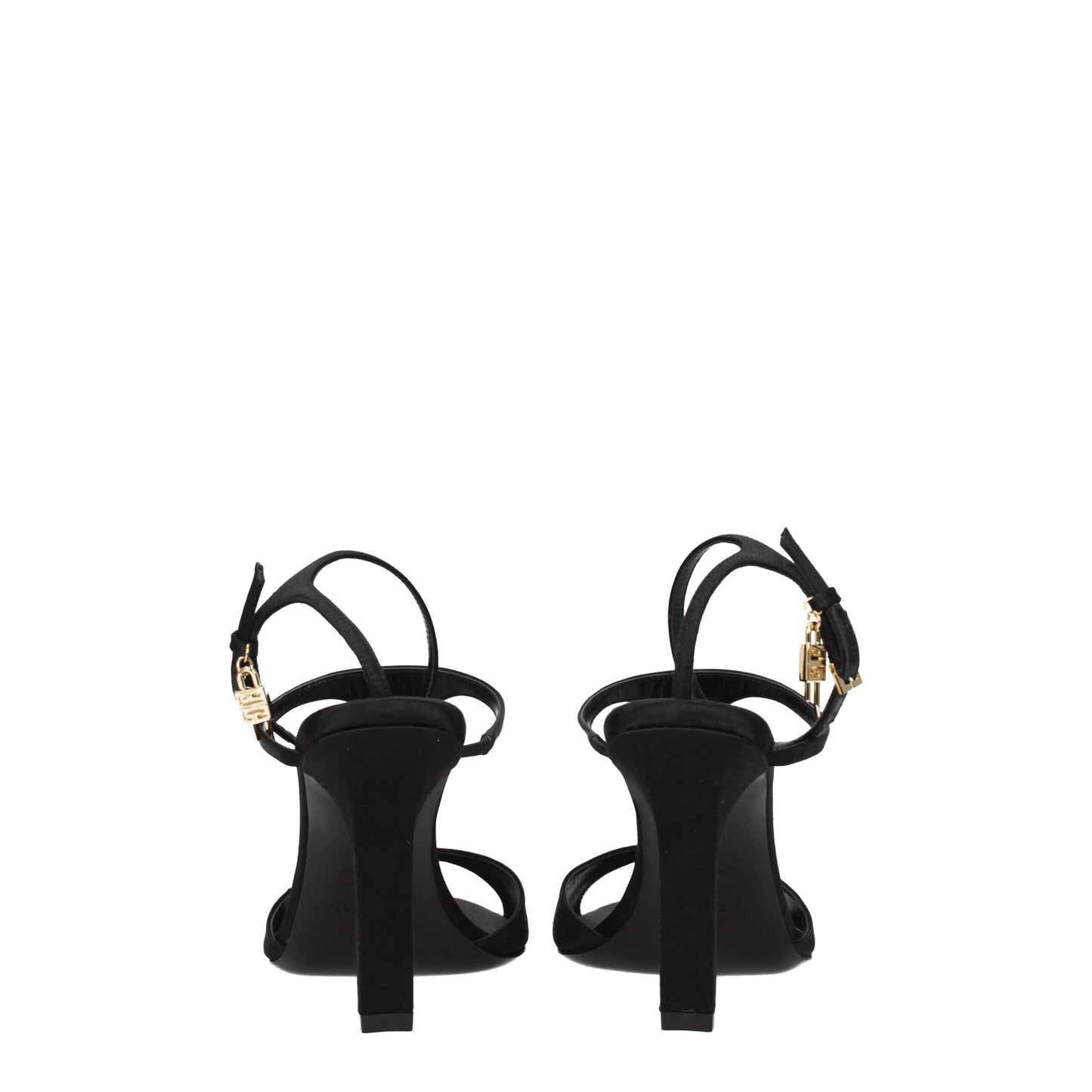 Givenchy – Schwarze Satin-Sandalen mit Stilettoabsatz