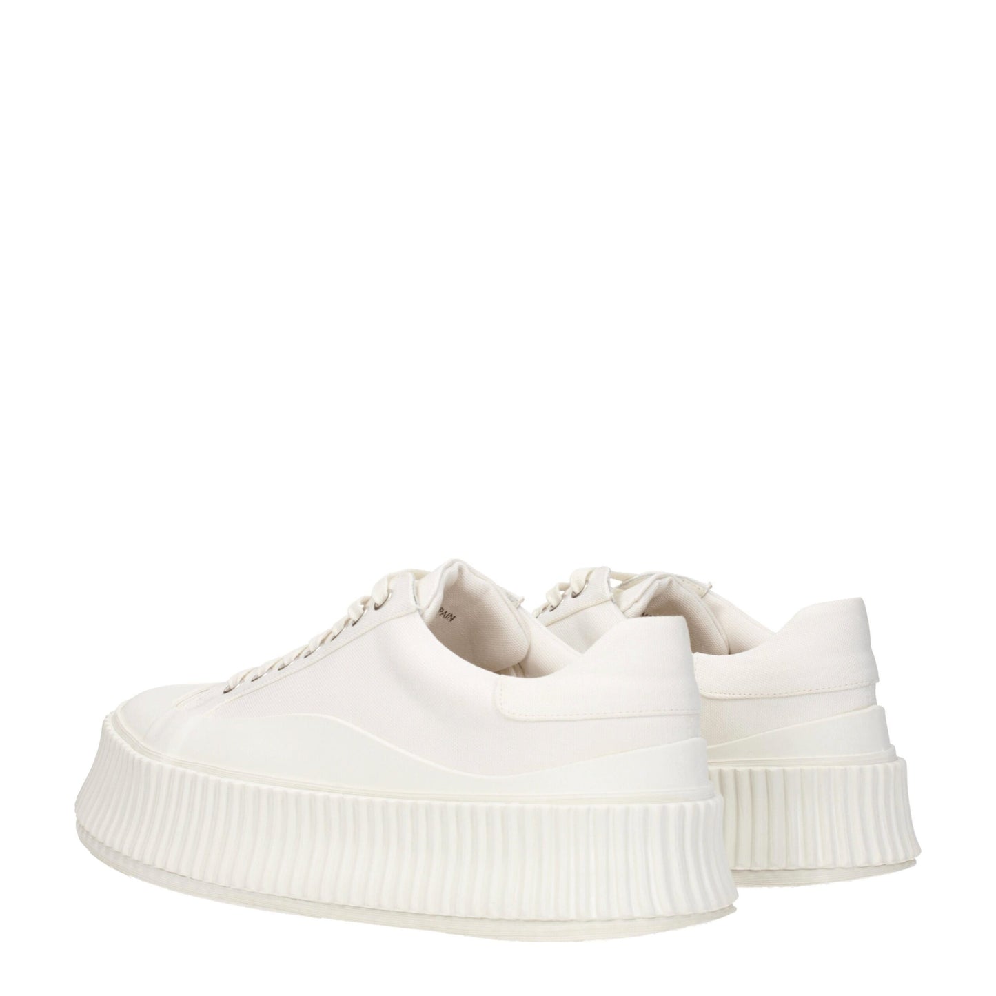 Baskets à plateforme en tissu blanc Jil Sander