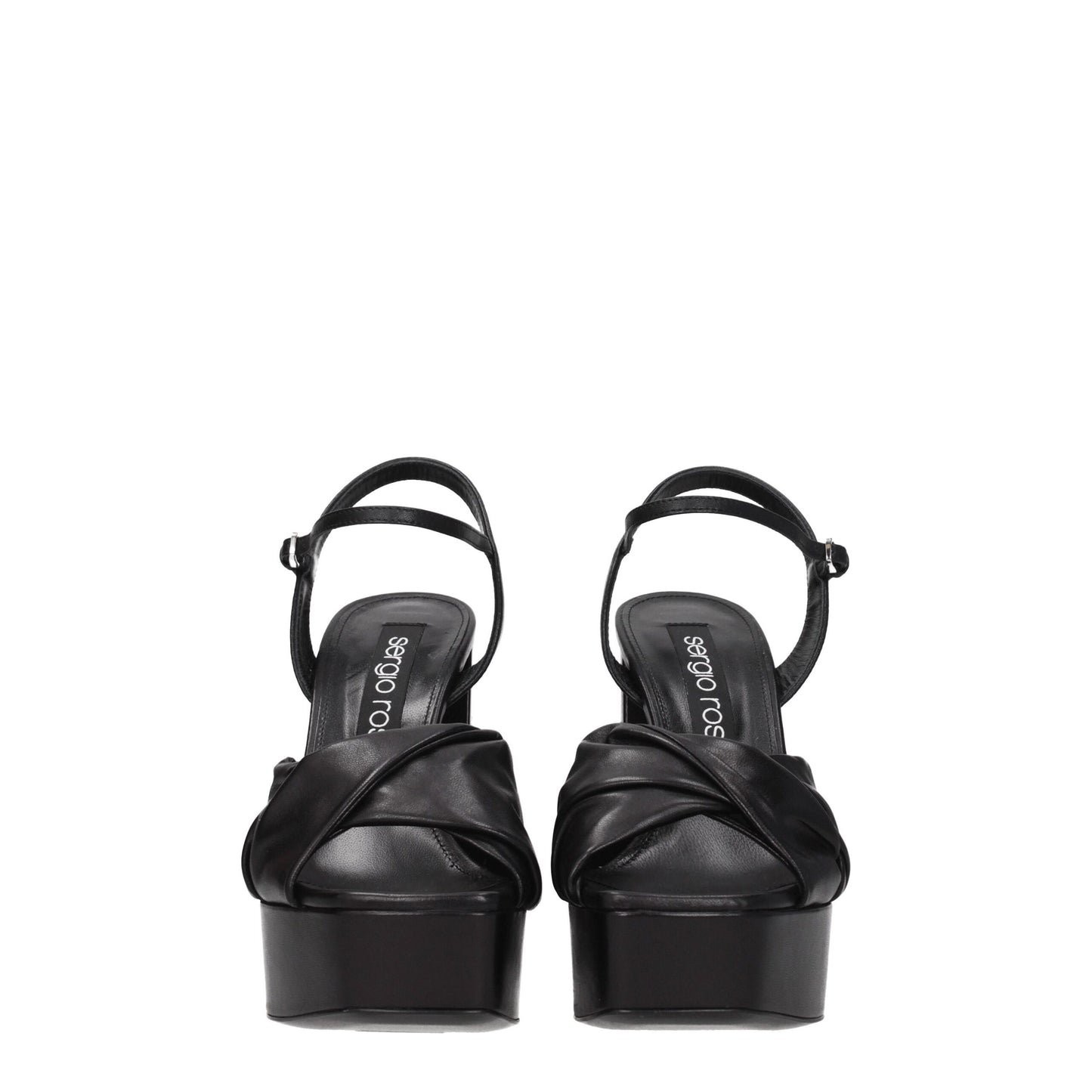Sergio Rossi - Plateformes en cuir noir