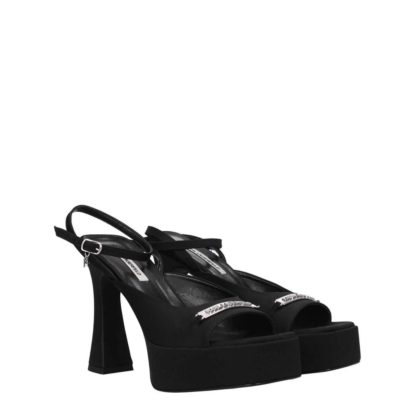 Plateformes en tissu noir Karl Lagerfeld