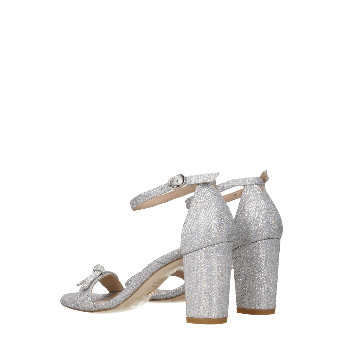 Stuart Weitzman – Plateauschuhe aus grauem Stoff