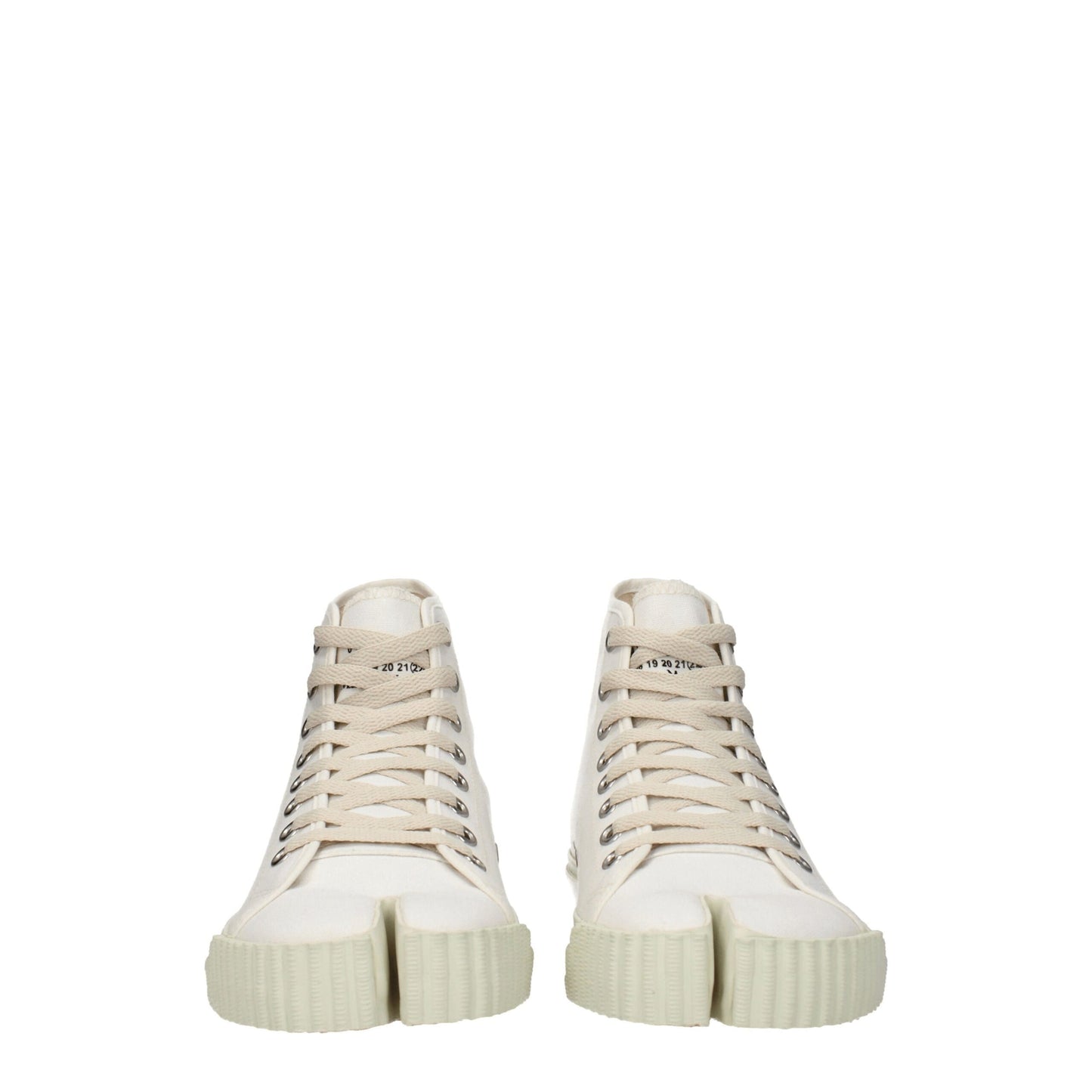 Maison Margiela – Hohe Sneakers aus weißem Stoff
