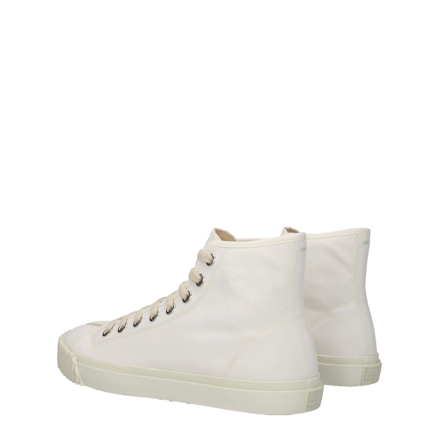 Maison Margiela – Hohe Sneakers aus weißem Stoff