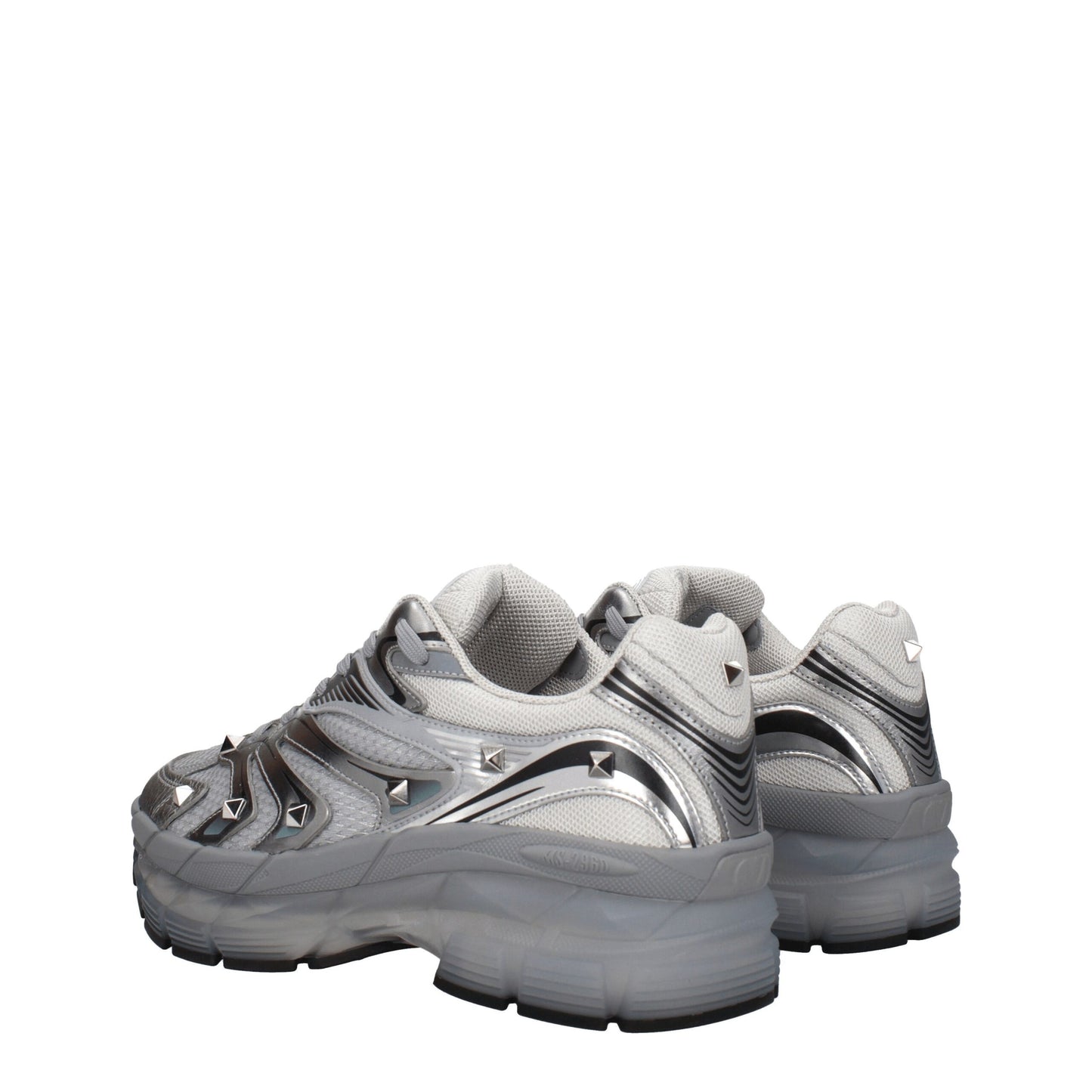 Valentino Garavani – Sportliche Sneakers aus grauem Stoff