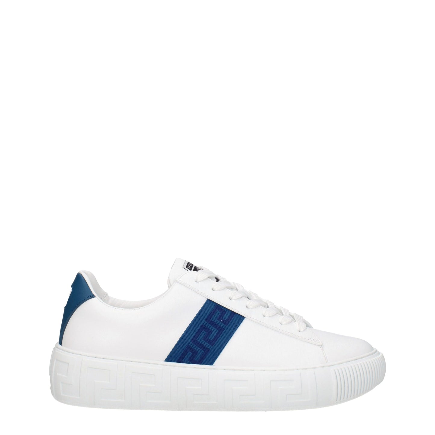 Versace Weiße niedrige Lederschuhe