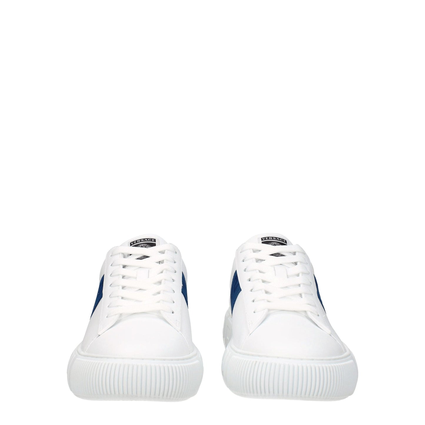 Versace Weiße niedrige Lederschuhe