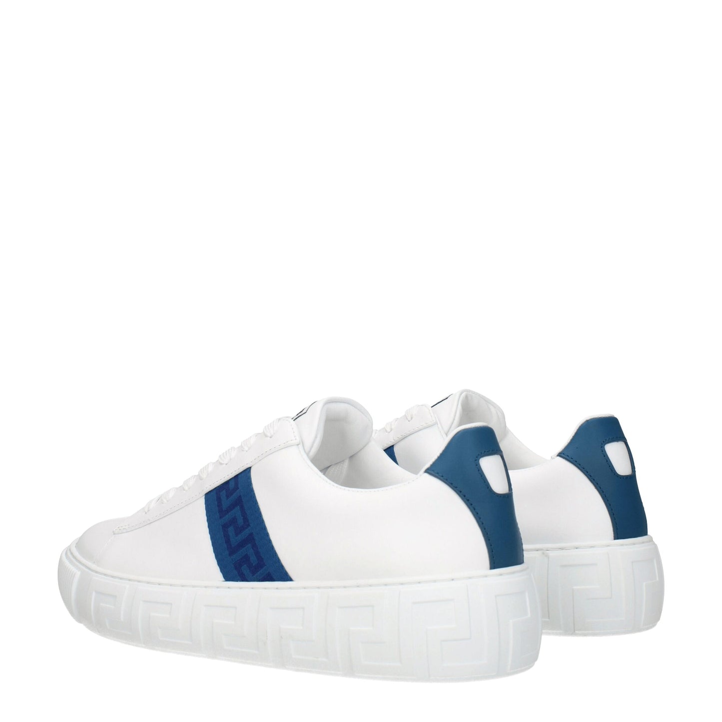 Versace Weiße niedrige Lederschuhe