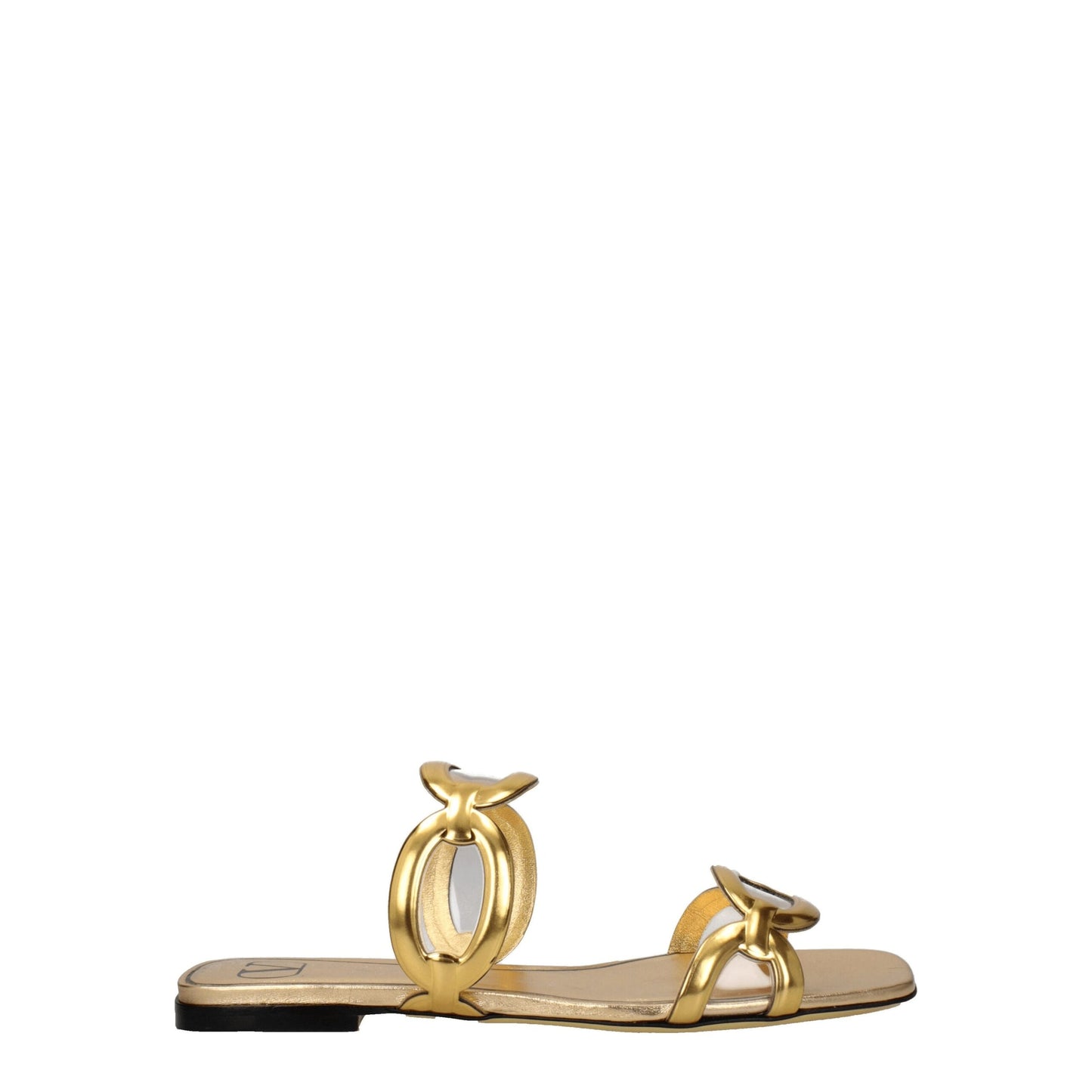 Valentino Garavani – Hausschuhe aus goldenem Leder
